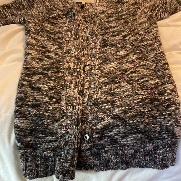 RACHEL Rachel Roy MultiColor Wool/Alpaca Blend Snap Sweater S - Picture 7 of 12